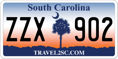 SC license plate ZZX902