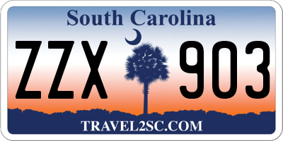 SC license plate ZZX903