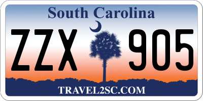 SC license plate ZZX905