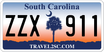 SC license plate ZZX911