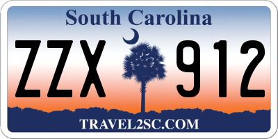 SC license plate ZZX912