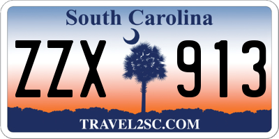 SC license plate ZZX913