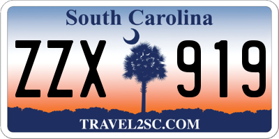 SC license plate ZZX919