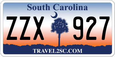 SC license plate ZZX927