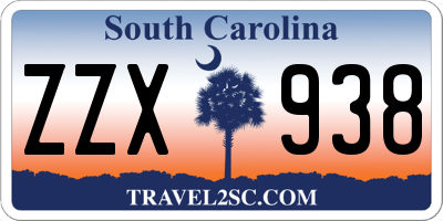 SC license plate ZZX938