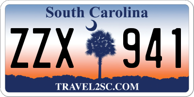 SC license plate ZZX941