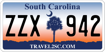 SC license plate ZZX942