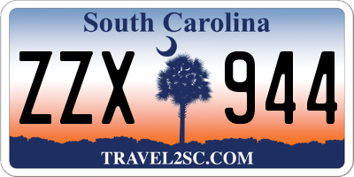 SC license plate ZZX944