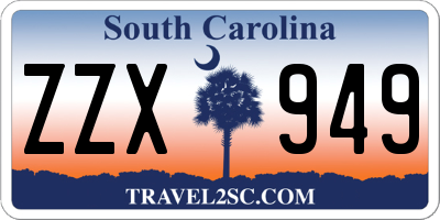 SC license plate ZZX949