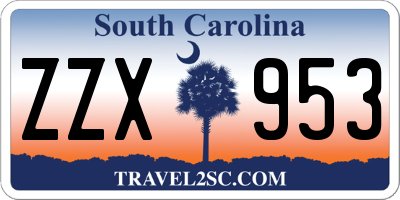 SC license plate ZZX953