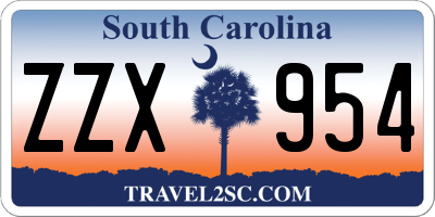 SC license plate ZZX954