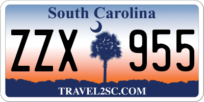 SC license plate ZZX955