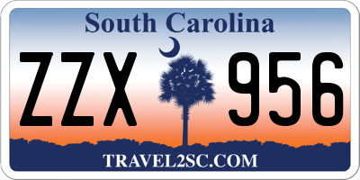 SC license plate ZZX956