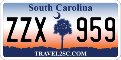 SC license plate ZZX959