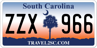 SC license plate ZZX966