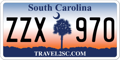 SC license plate ZZX970