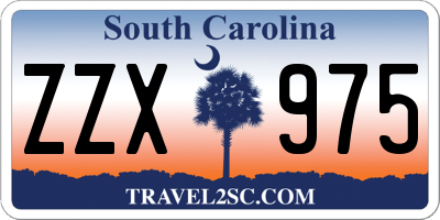 SC license plate ZZX975