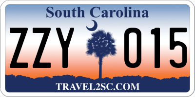 SC license plate ZZY015