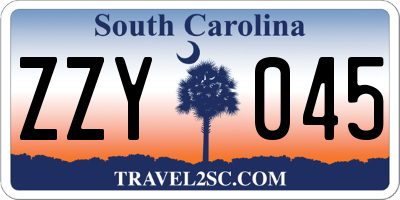 SC license plate ZZY045