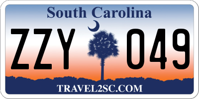 SC license plate ZZY049