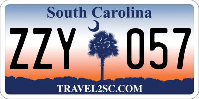 SC license plate ZZY057