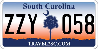 SC license plate ZZY058