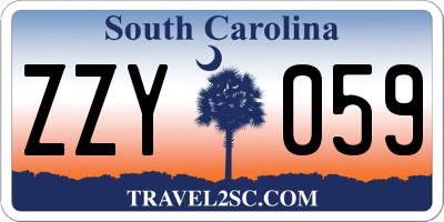 SC license plate ZZY059