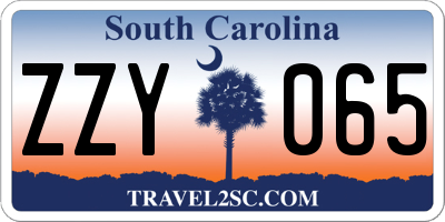 SC license plate ZZY065