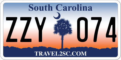 SC license plate ZZY074