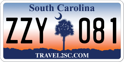 SC license plate ZZY081