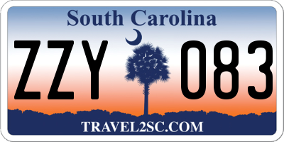 SC license plate ZZY083
