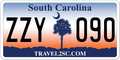 SC license plate ZZY090