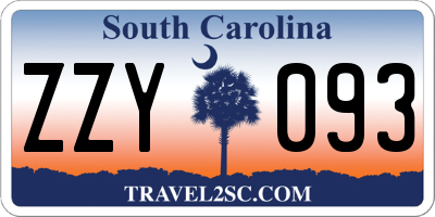 SC license plate ZZY093