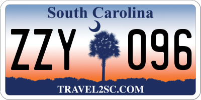 SC license plate ZZY096