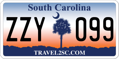 SC license plate ZZY099