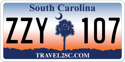 SC license plate ZZY107