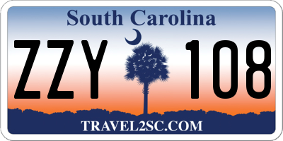 SC license plate ZZY108