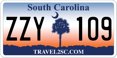 SC license plate ZZY109
