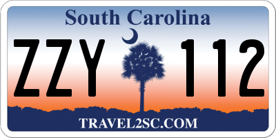 SC license plate ZZY112