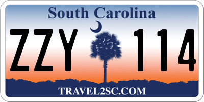 SC license plate ZZY114