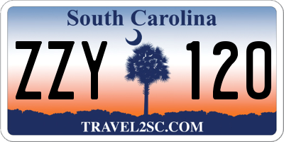 SC license plate ZZY120