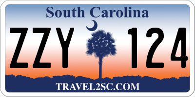 SC license plate ZZY124
