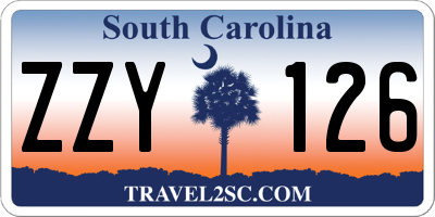 SC license plate ZZY126