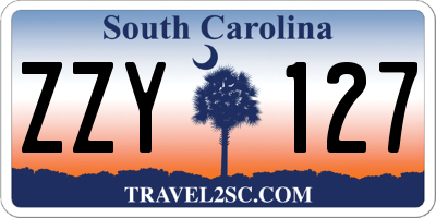 SC license plate ZZY127