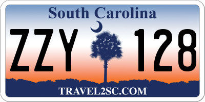 SC license plate ZZY128