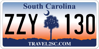 SC license plate ZZY130