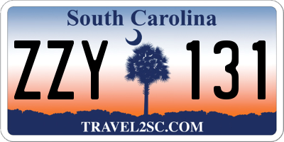 SC license plate ZZY131