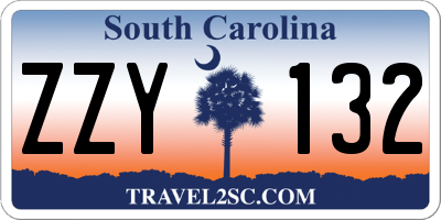 SC license plate ZZY132