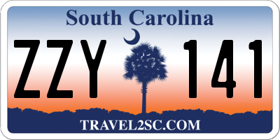 SC license plate ZZY141