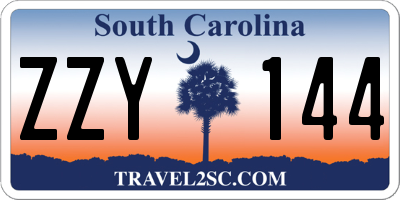 SC license plate ZZY144